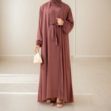 Load image into Gallery viewer, Premium Nida Zoom Open Abaya 3-Piece Set (MOA239)