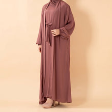 Load image into Gallery viewer, Premium Nida Zoom Open Abaya 3-Piece Set (MOA239)