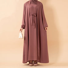 Load image into Gallery viewer, Premium Nida Zoom Open Abaya 3-Piece Set (MOA239)