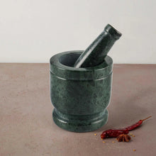 Load image into Gallery viewer, Primrose Green Marble Mortar &amp; Pestle