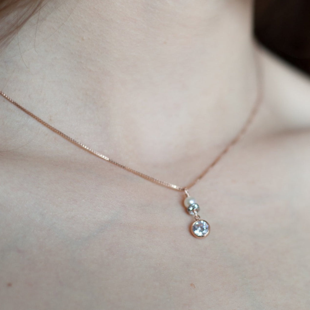 The Princess Rhinestone drop necklace