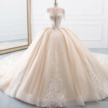 Load image into Gallery viewer, New Luxury High Neck Ball Gown Wedding Dress