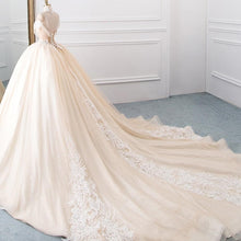 Load image into Gallery viewer, New Luxury High Neck Ball Gown Wedding Dress
