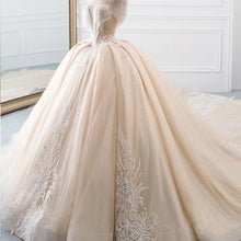 Load image into Gallery viewer, New Luxury High Neck Ball Gown Wedding Dress