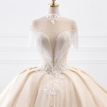 Load image into Gallery viewer, New Luxury High Neck Ball Gown Wedding Dress