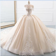 Load image into Gallery viewer, New Luxury High Neck Ball Gown Wedding Dress