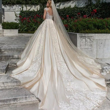 Load image into Gallery viewer, Vintage Cap Sleeve Luxury Ball Gown Wedding Dress