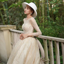 Load image into Gallery viewer, A-Line Luxury Appliques Beaded Wedding Gown