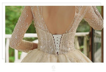 Load image into Gallery viewer, A-Line Luxury Appliques Beaded Wedding Gown