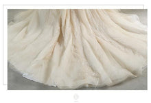 Load image into Gallery viewer, A-Line Luxury Appliques Beaded Wedding Gown