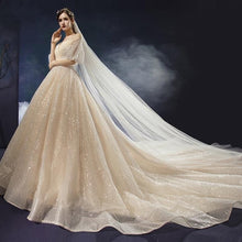 Load image into Gallery viewer, New Shiny Wedding Dress Luxury Beading Lace EDL458