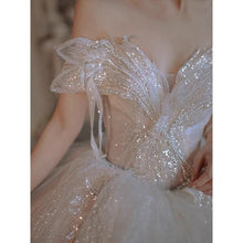 Load image into Gallery viewer, Luxury Elegant Wedding Dress with Sequined Beads