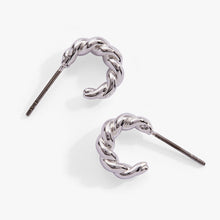Load image into Gallery viewer, Puffy Rope Textured Huggie Hoop Earring