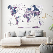 Load image into Gallery viewer, 3D Wooden World Map Milky Way