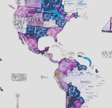 Load image into Gallery viewer, 3D Wooden World Map Milky Way