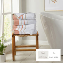Load image into Gallery viewer, Decorative Cotton Stripe Bath Towel Set - Noelle Collection