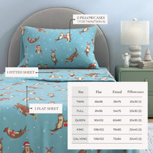 Load image into Gallery viewer, Turkish Cotton Christmas Flannel Sheet - Whittaker Collection