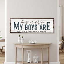 Load image into Gallery viewer, Home Is Where My Boys Are Sign