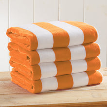 Load image into Gallery viewer, Cotton Velour Cabana Stripe Beach Towel - Novia Collection