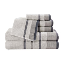 Load image into Gallery viewer, Decorative Cotton Stripe Bath Towel Set - Noelle Collection