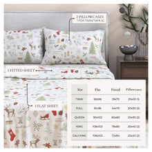 Load image into Gallery viewer, Turkish Cotton Christmas Flannel Sheet Set - Whittaker Collection