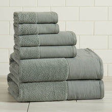 Load image into Gallery viewer, Cotton Linen-Like Border 6-Piece Towel Set - Priya Collection