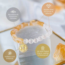 Load image into Gallery viewer, Quartet of Luck - Citrine &amp; Selenite Bracelet of Serendipity