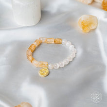Load image into Gallery viewer, Quartet of Luck - Citrine &amp; Selenite Bracelet of Serendipity
