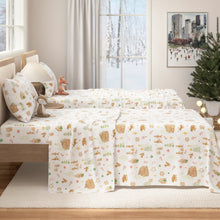 Load image into Gallery viewer, Turkish Cotton Flannel Sheet Set - Kids' Christmas Collection