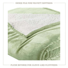 Load image into Gallery viewer, Velvet Plush Sherpa Bed Blanket - Sherpa Fleece Collection