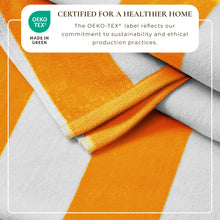 Load image into Gallery viewer, Cotton Velour Cabana Stripe Beach Towel - Novia Collection
