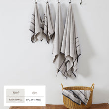 Load image into Gallery viewer, Decorative Cotton Stripe Bath Towel Set - Noelle Collection