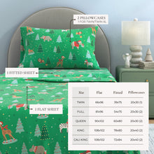 Load image into Gallery viewer, Turkish Cotton Christmas Flannel Sheet - Whittaker Collection