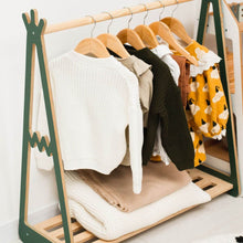 Load image into Gallery viewer, Wooden children's clothing rack