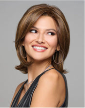 Load image into Gallery viewer, Raquel Welch Take A Bow Chin Length Layered Wig with Hand Tied Base by Hairuwear, Petite Average Cap, RL1621SS Shaded Sand