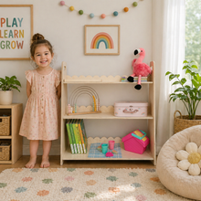 Load image into Gallery viewer, RAY- Scalloped Toy Shelf