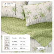Load image into Gallery viewer, West Palm Trees Coastal Quilt Set - Coronado Collection