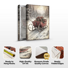 Load image into Gallery viewer, Vintage Christmas Sleigh Sled Wall Art IV