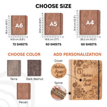 Load image into Gallery viewer, Wooden Recipe Book – Peppers Theme