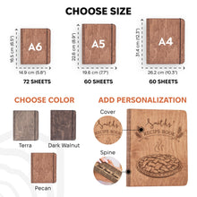 Load image into Gallery viewer, Wooden Recipe Book – Pies &amp; Tarts