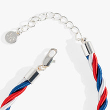Load image into Gallery viewer, Red, White and Blue Star Cord Bracelet