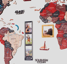 Load image into Gallery viewer, 3D Wooden World Map Cliff