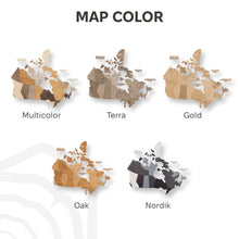Load image into Gallery viewer, 3D Wooden Map of Canada – Gold