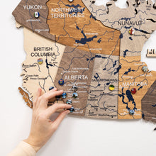 Load image into Gallery viewer, 3D Wooden Map of Canada – Multicolor