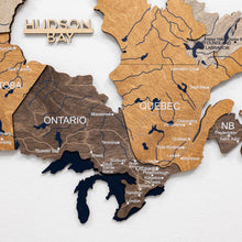 Load image into Gallery viewer, 3D Wooden Map of Canada – Multicolor
