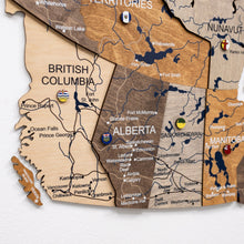 Load image into Gallery viewer, 3D Wooden Map of Canada – Multicolor
