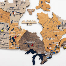 Load image into Gallery viewer, 3D Wooden Map of Canada – Multicolor