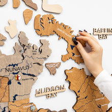 Load image into Gallery viewer, 3D Wooden Map of Canada – Multicolor