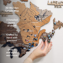 Load image into Gallery viewer, 3D Wooden Map of Canada – Multicolor