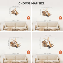 Load image into Gallery viewer, 3D Wooden Map of Canada – Multicolor